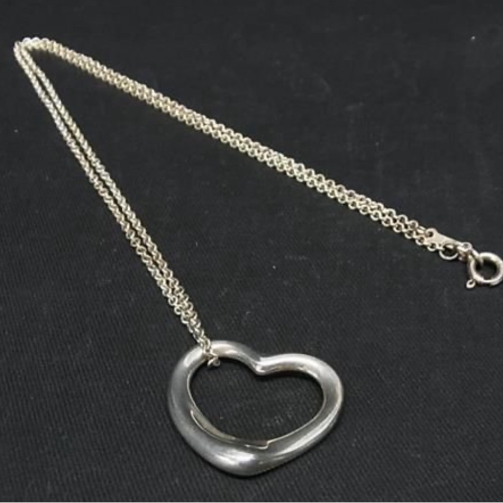 TIFFANY & Co Tiffany Elsa Peretti Open Heart SV925 Necklace